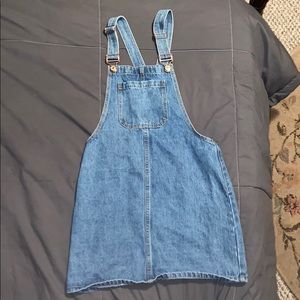 Denim overall dress